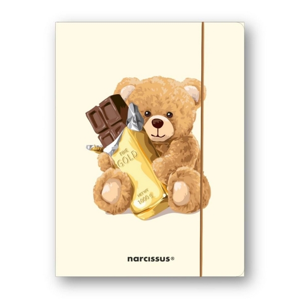 Teczka A4 z gumką Teddies & Miś z czekoladą Narcissus Sztuka Rodzinna